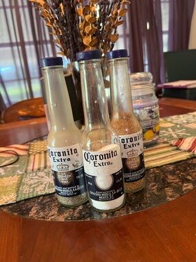 Seasoning Bottle Trio in Corona Bottles